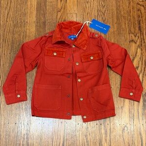 NWT Maison Me Asa Utility Jacket – Red Apple – Kids Size 5 – European Chic